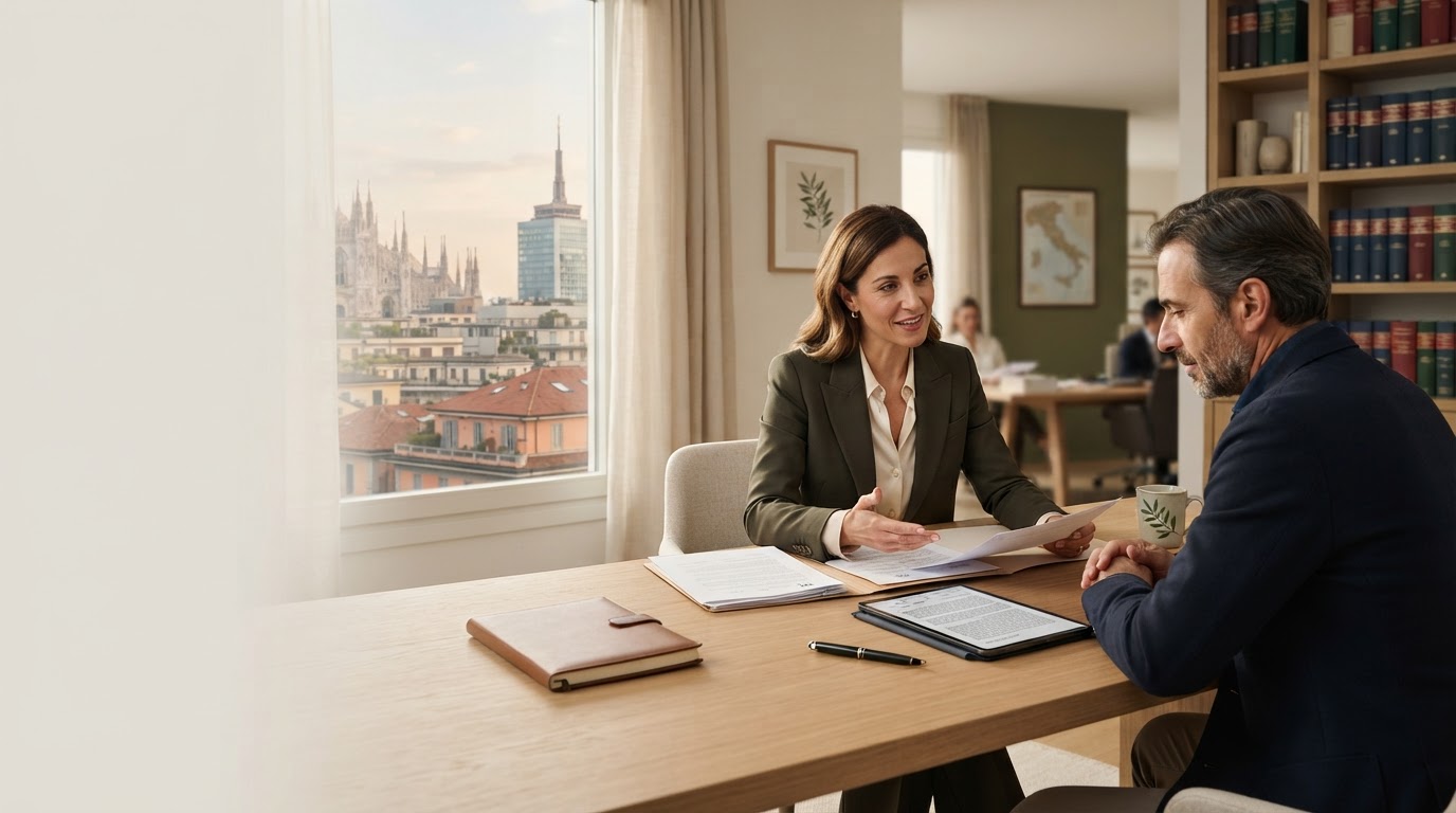 Concordia Studio Legale - home office con tablet che mostra grafici di analisi finanziaria